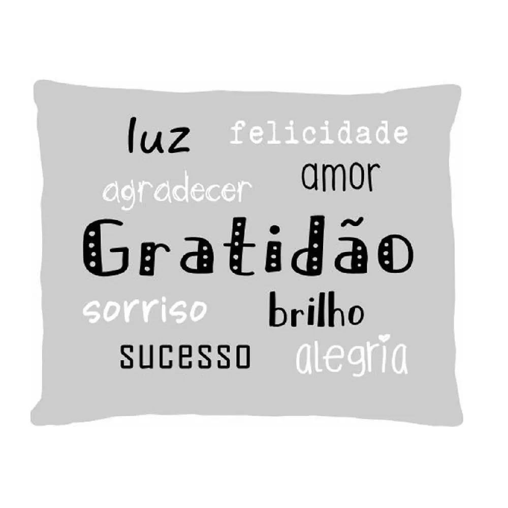 Almofada 35X45 cm Funny - Cinza Luz