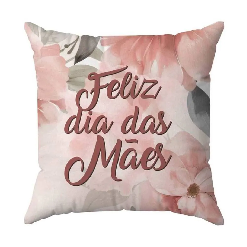 Almofada Decorativa 45X45cm Dia das Mães - Floral