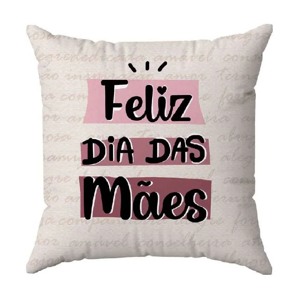 Almofada Decorativa 45X45cm Dia das Mães - Palavras