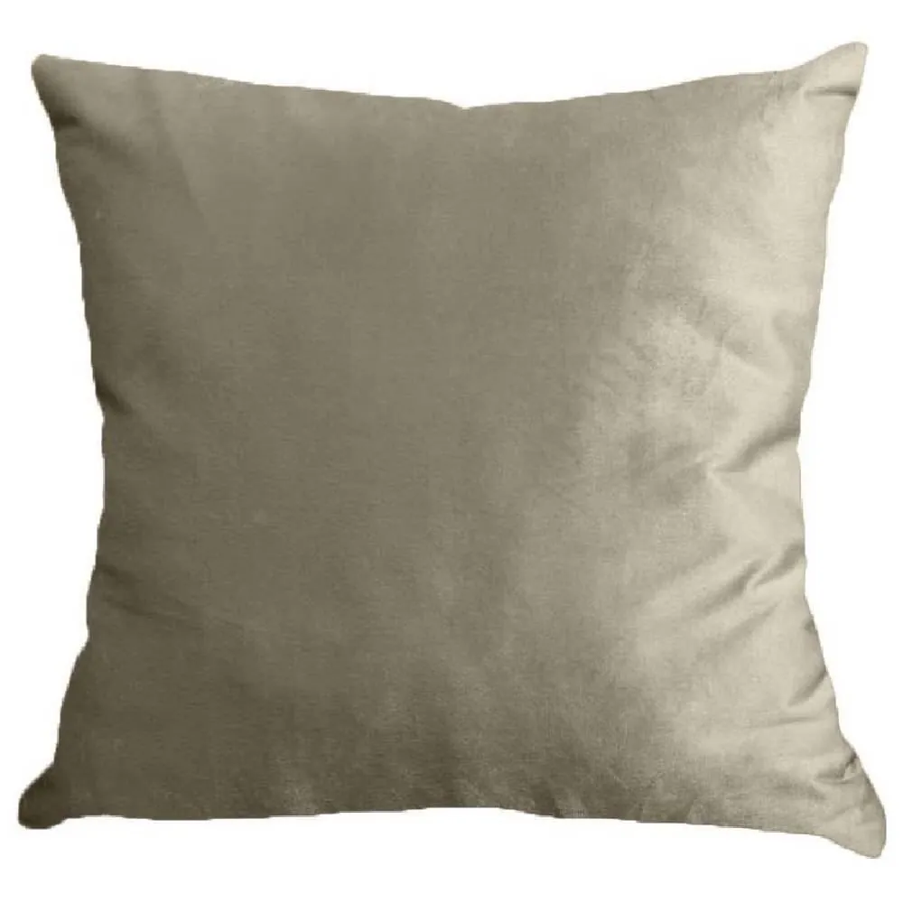 Almofada Decorativa 50X50cm Veludo Italiano Liso - Champagne
