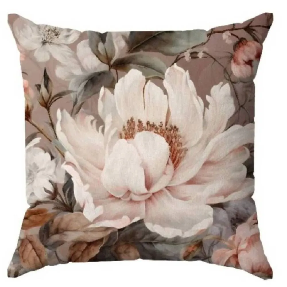 Almofada Decorativa Estampada 45X45 cm - Floral Dupla Face