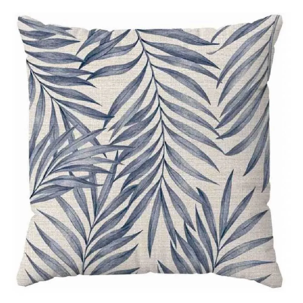 Almofada Decorativa Naturalle 45X45 cm - Palmeira Azul