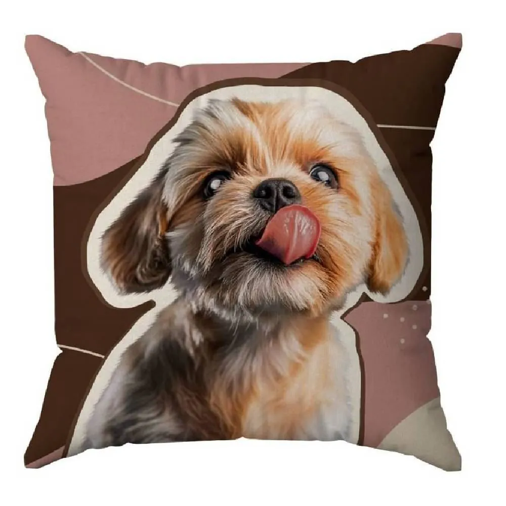 Almofada Decorativa Pets - Yorkie Marrom