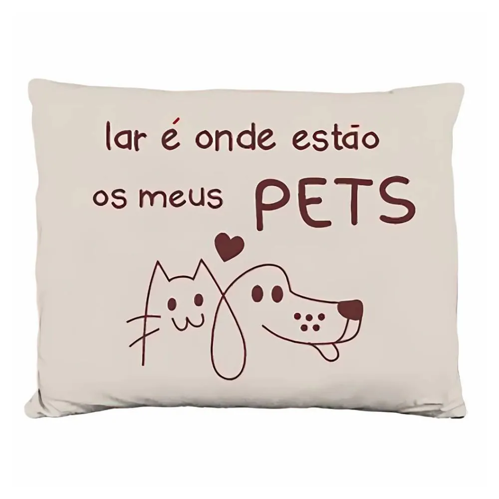 Almofada Funny 35X45 cm Animais - Bege Pets