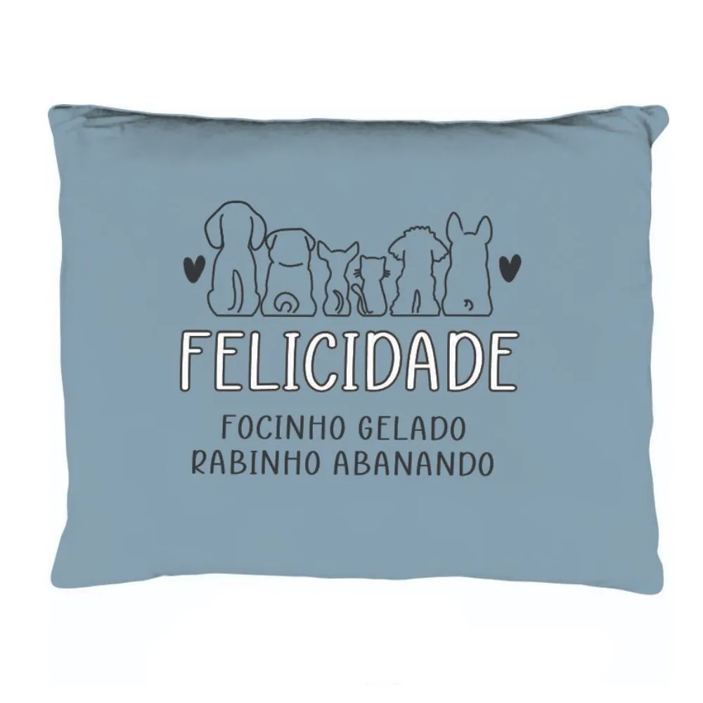 Almofada Funny 35X45cm - Azul Felicidade