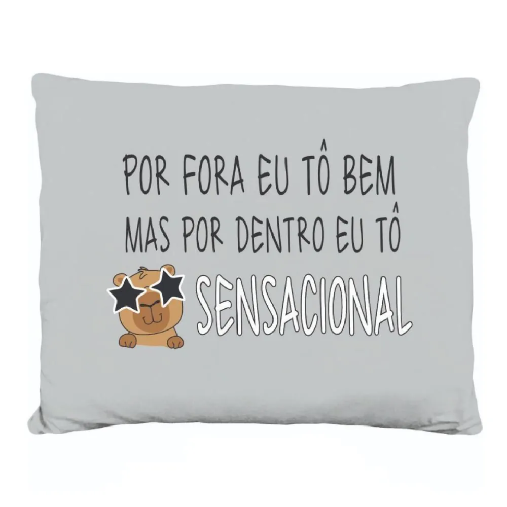 Almofada Funny 35X45cm - Cinza Sensacional