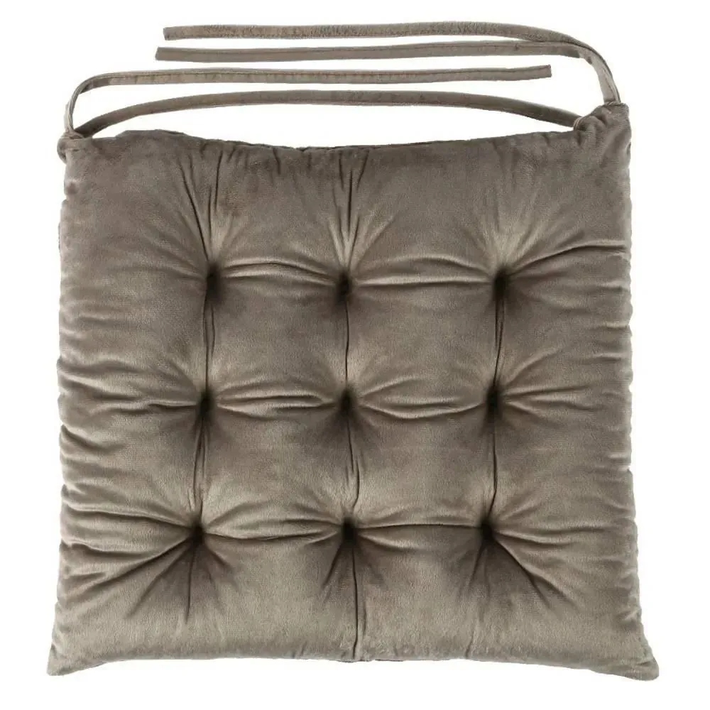 Assento Futton 42X42 cm Veludo Italiano - Taupe