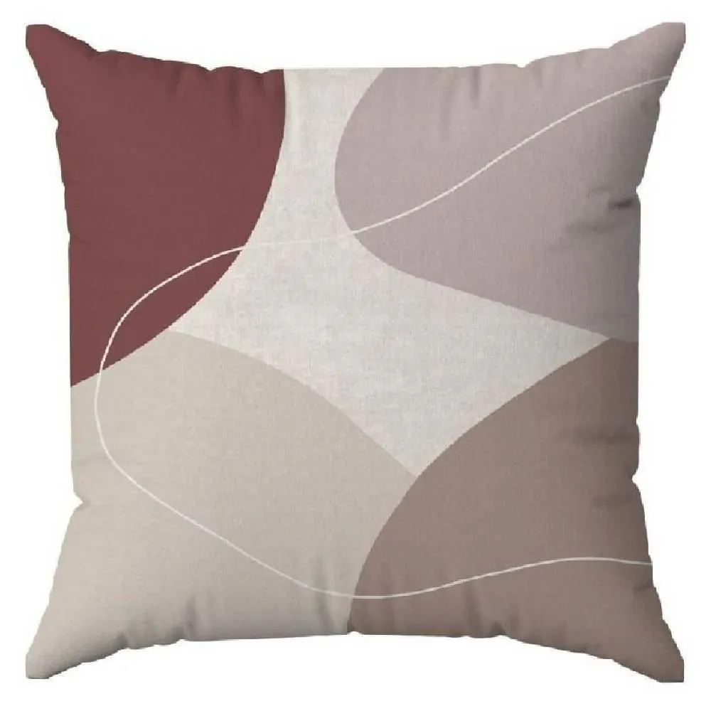 Almofada Veludo 48X48 Cm Estampada - Geo Begônia