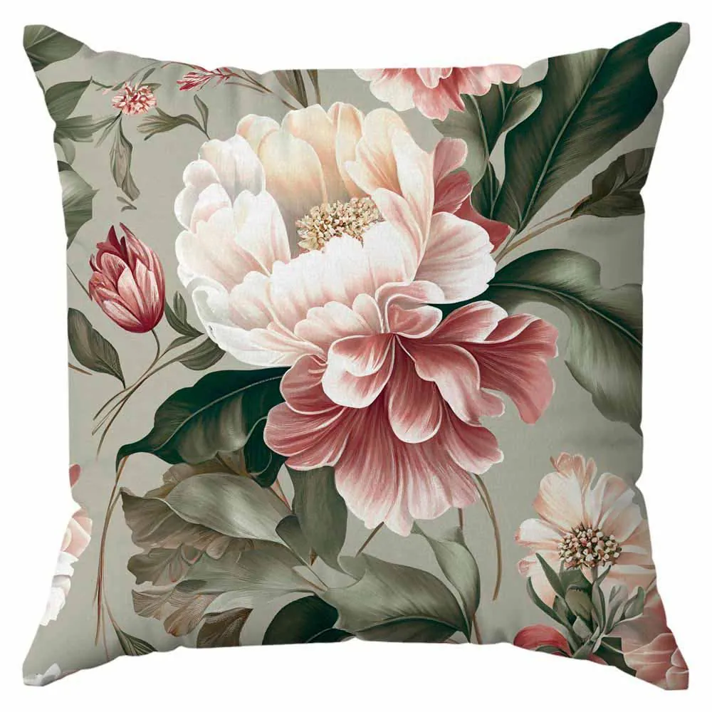 Almofada Veludo 48X48 cm Estampada - Jardim Suave