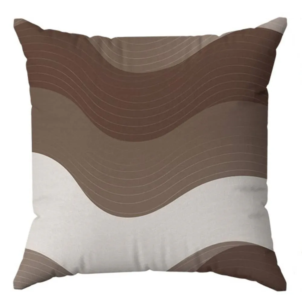 Almofada Veludo Estampado 48X48cm - Geométrico Marrom