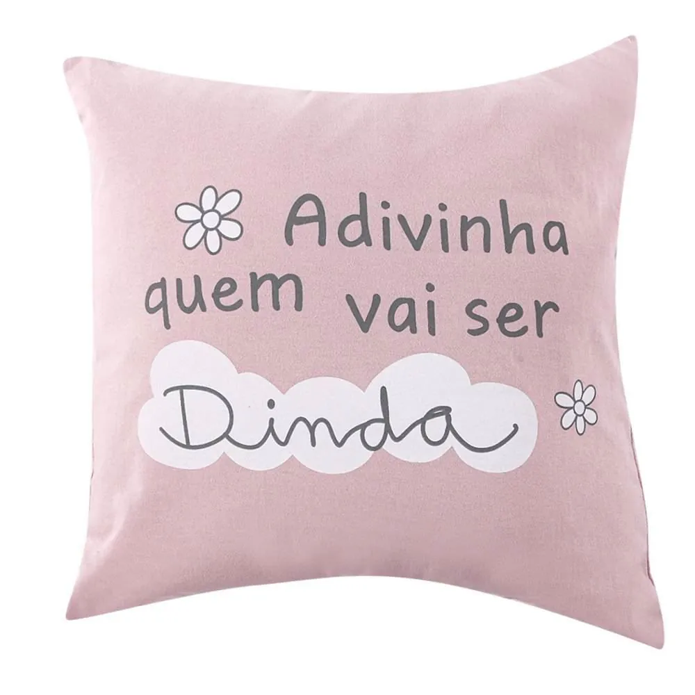 Almofadas Funny 35X35cm Baby - Rosa Dinda