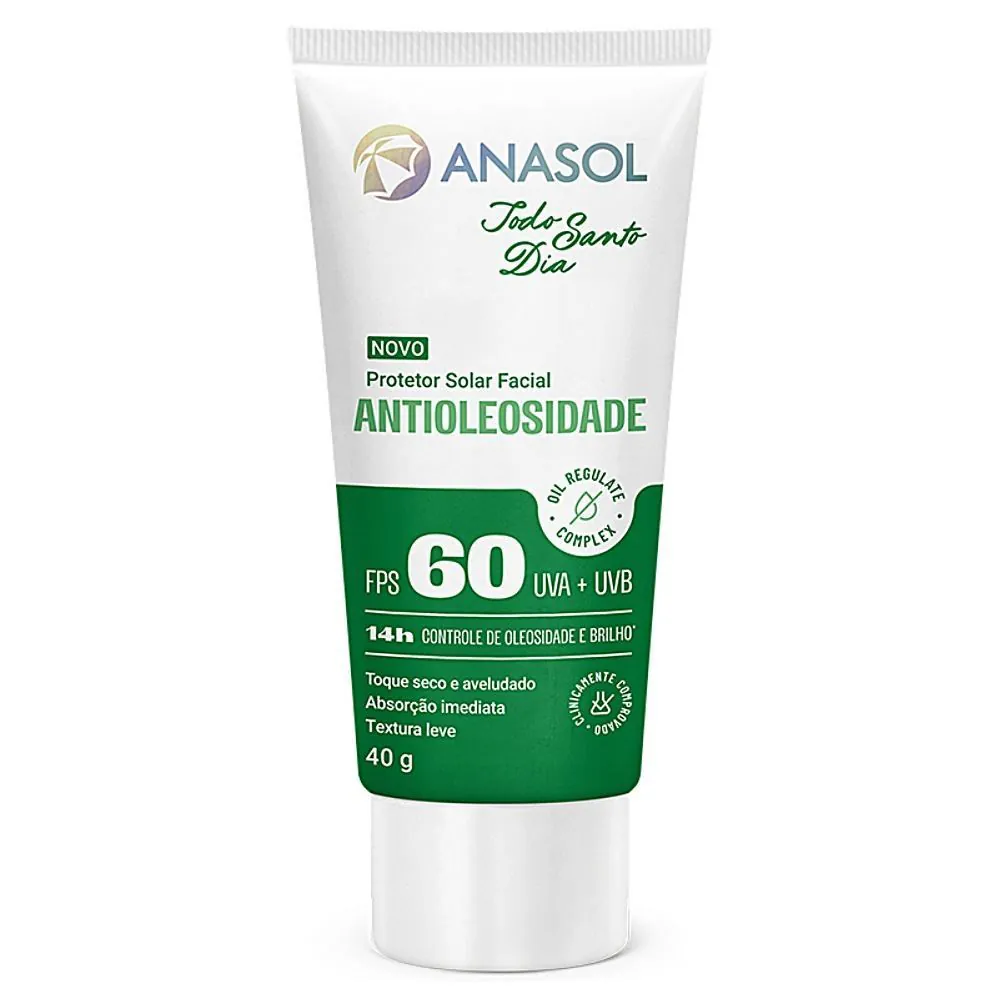 Protetor Solar Todo Santo Dia Antioleosidade Fps 60 Anasol