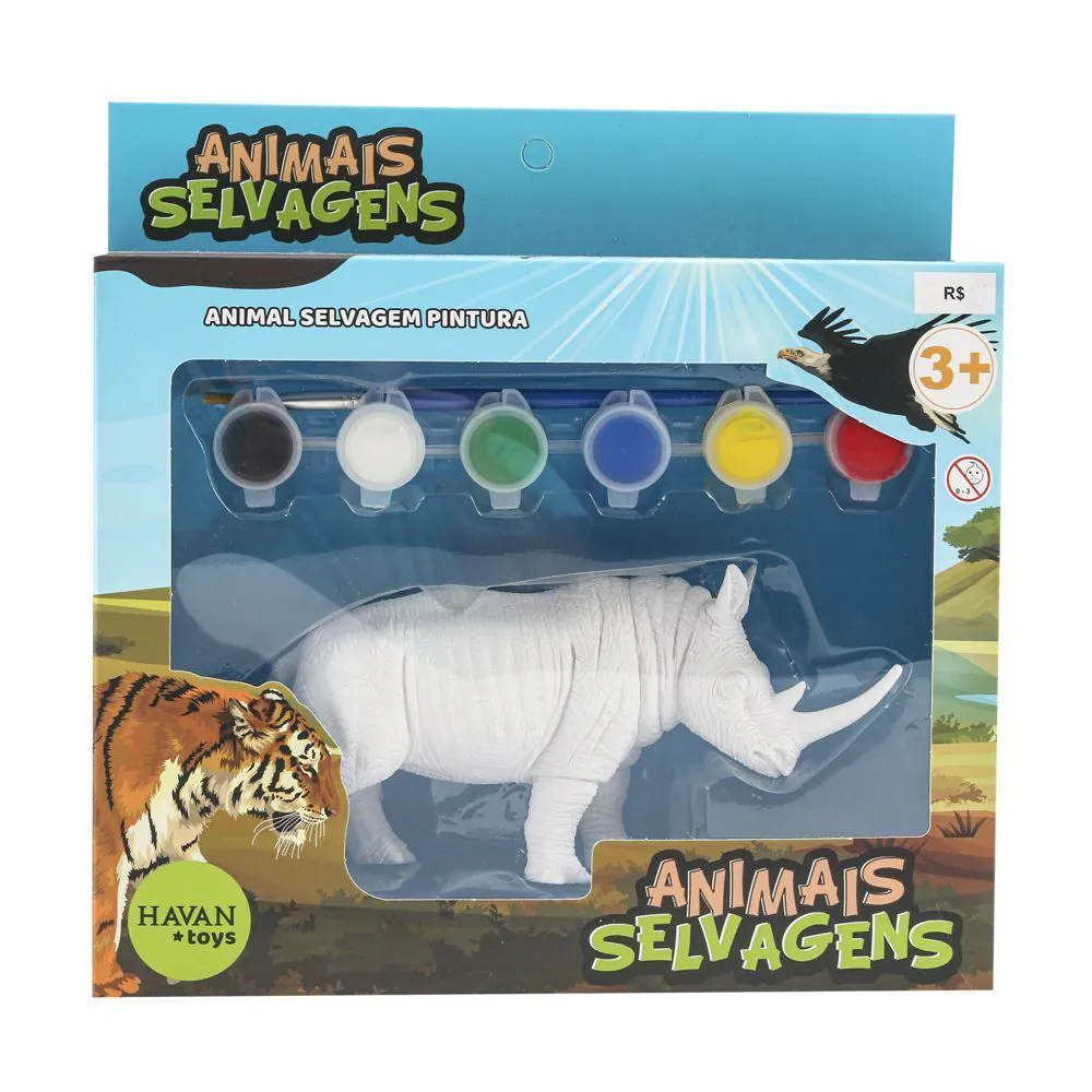 Animais Selvagens Pintura Rinoceronte Toys - 401726