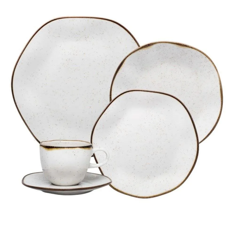 Aparelho de Jantar Ryo Maresia Oxford 20 Pçs - Porcelana