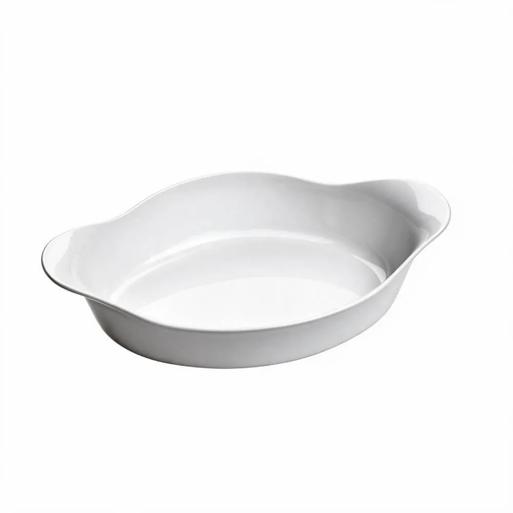 Assadeira Oval Opaline Marinex 1 Litro - Branco