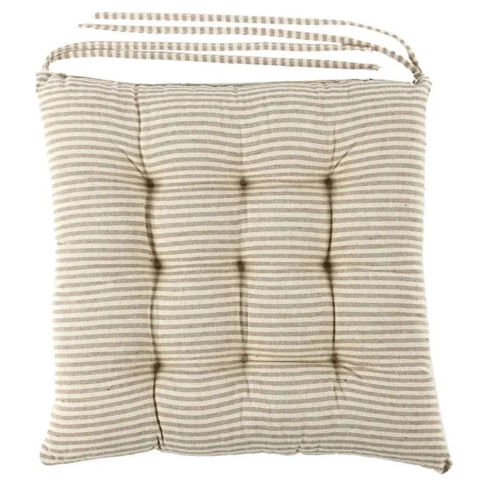 Assento Futton 40X40cm - Listras Taupe