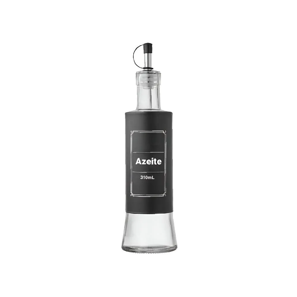 Azeiteiro de Vidro Hauskraft 310 Ml - Preto