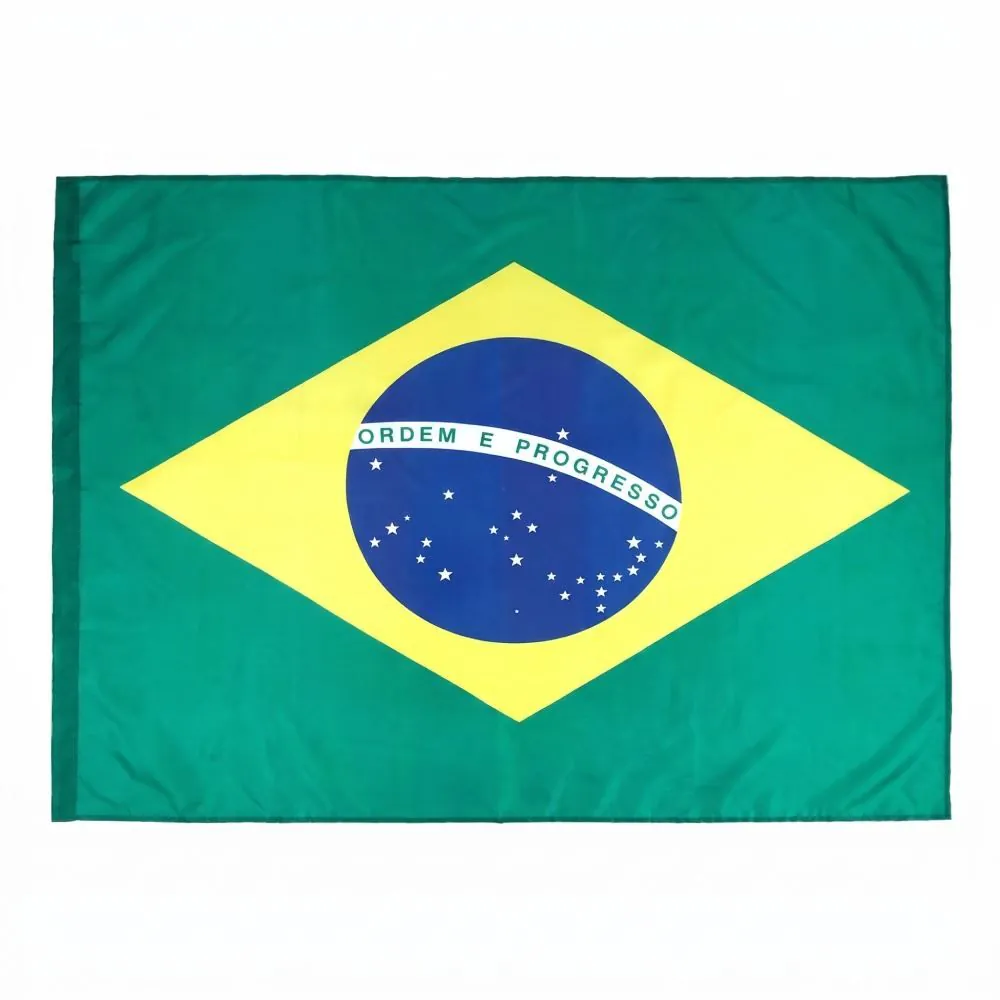 Bandeira do Brasil sortida verde e amarela 1,30 m X 85 cm