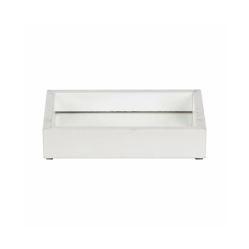 Bandeja Decorativa Espelhada Bw Quadros 22Cm - Branco