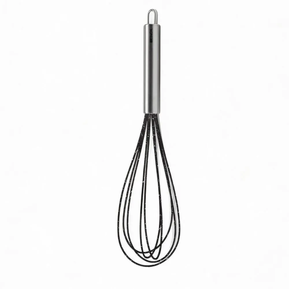 Batedor de Claras com Cabo Inox Brinox 30Cm - Duo Preto