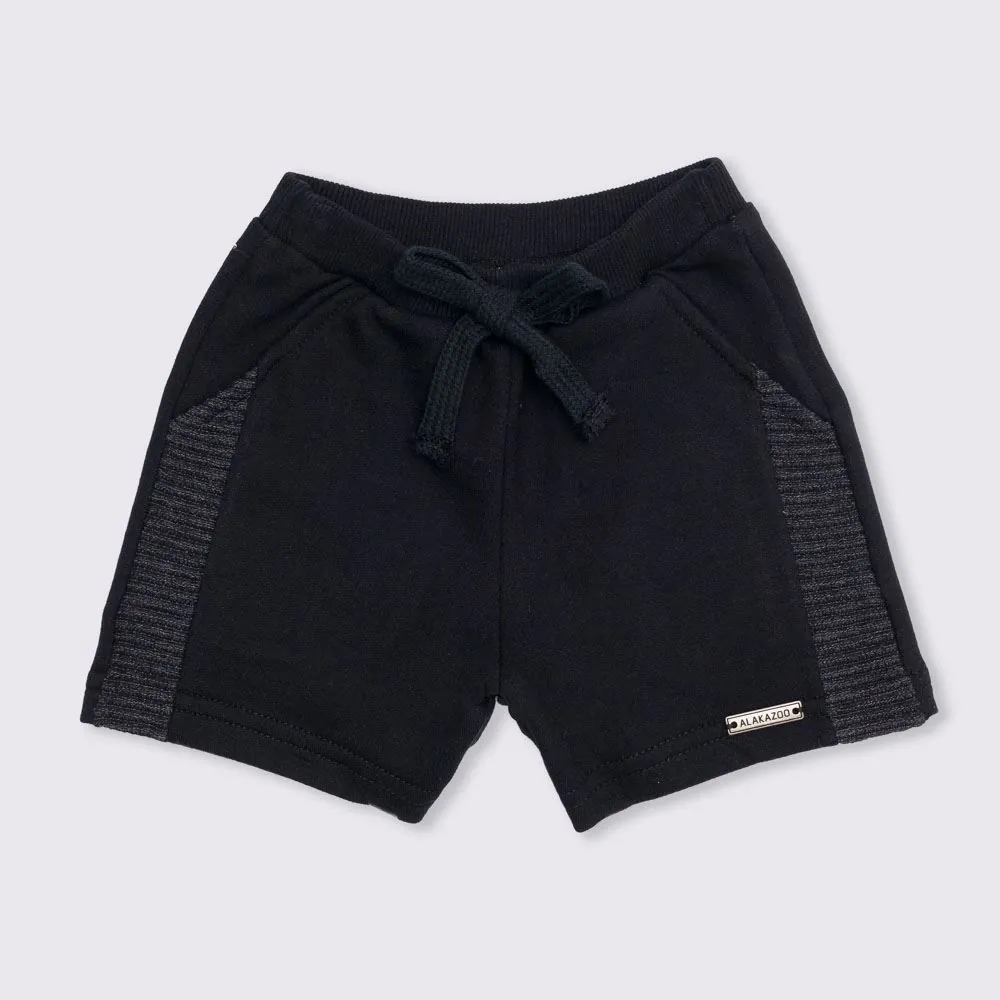 Bermuda de Bebê Moletom Alakazoo Preto