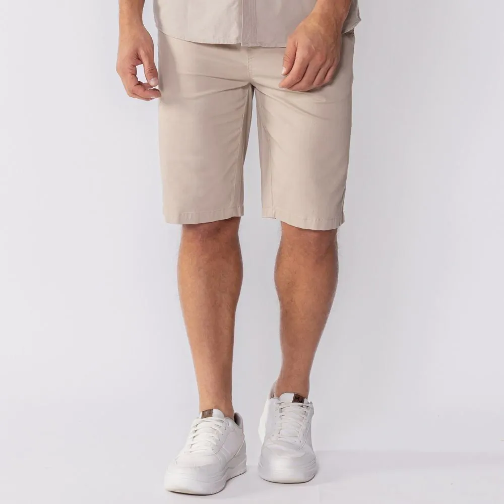 Bermuda Masculina de Sarja Marc Alain Kaki