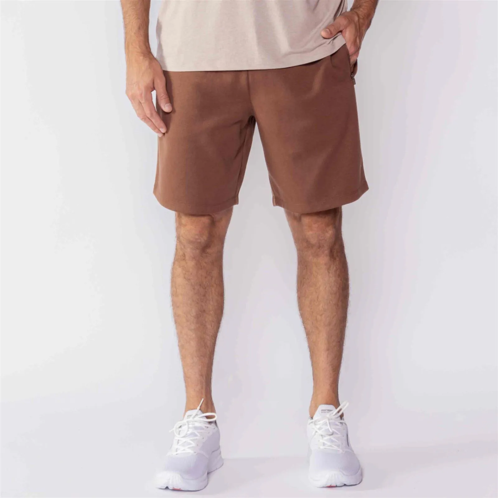 Bermuda Esportiva Masculina de Moletom Scream Marrom Pinha