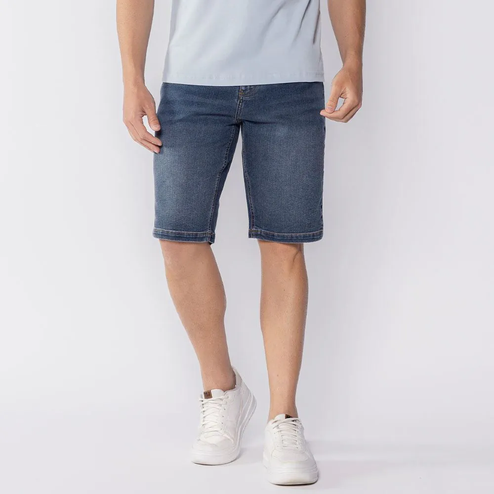 Bermuda Masculina Jeans Tradicional Marc Alain Azul Escuro