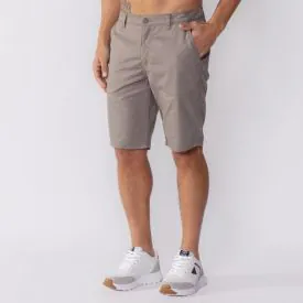 Bermuda Masculina de Sarja com Elástico Marc Alain Azul Marinho