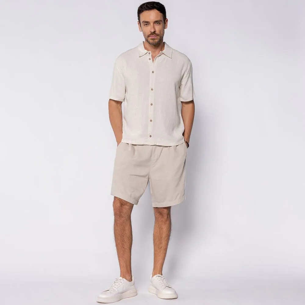 Bermuda Masculina em Linho Thing Bege