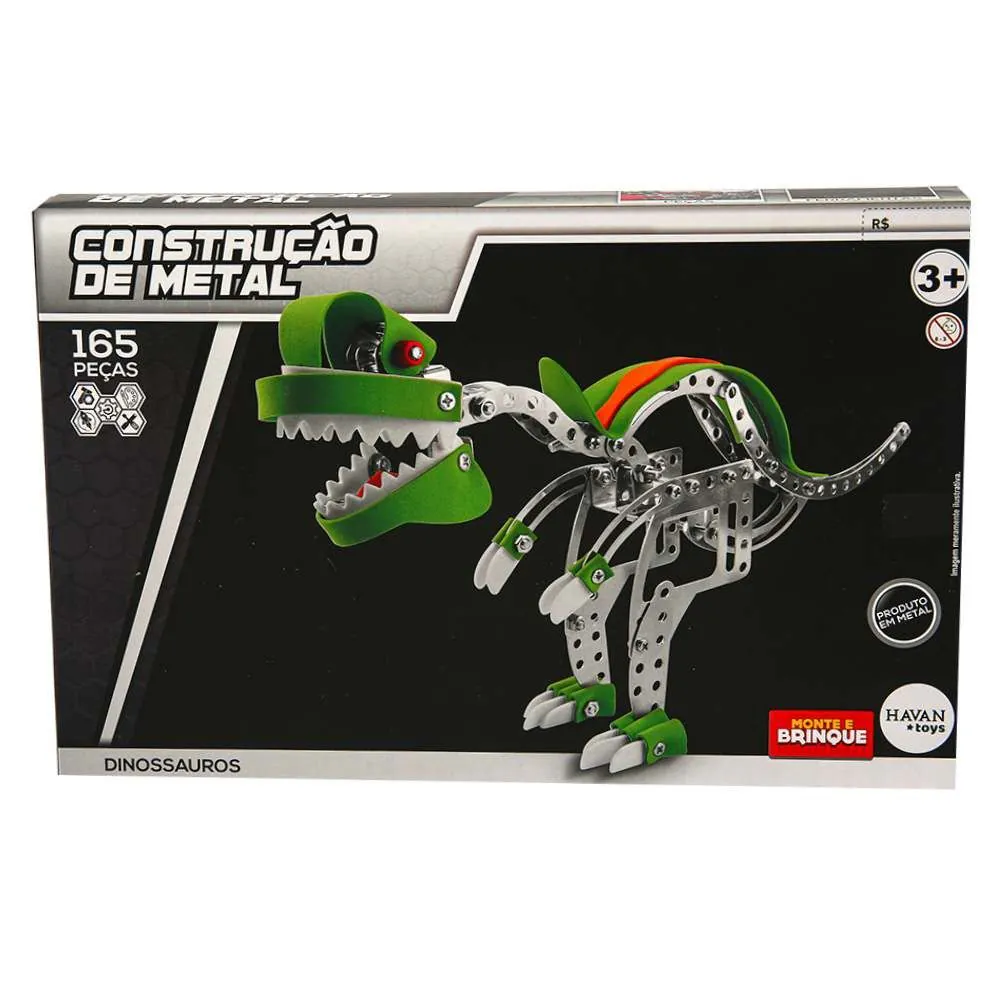 Blocos de Metal Dinossauro T-Rex Toys - HBR0802