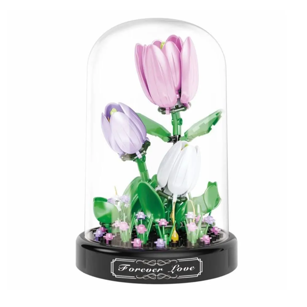 Blocos de Montar Flores Tulipa Toys - HBR0916
