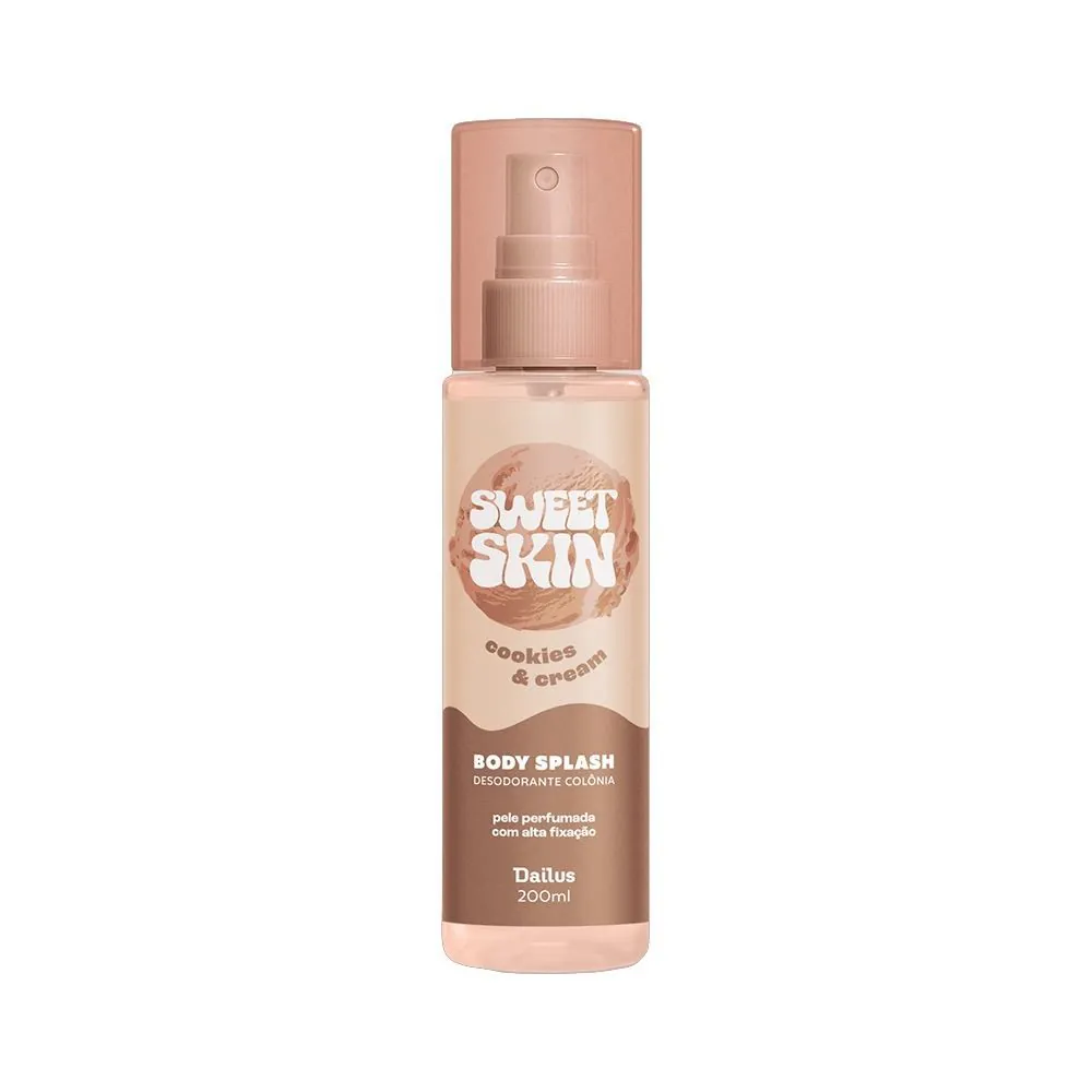 Body Splash Dailus Sweet Skin 200Ml - Cookies e Cream