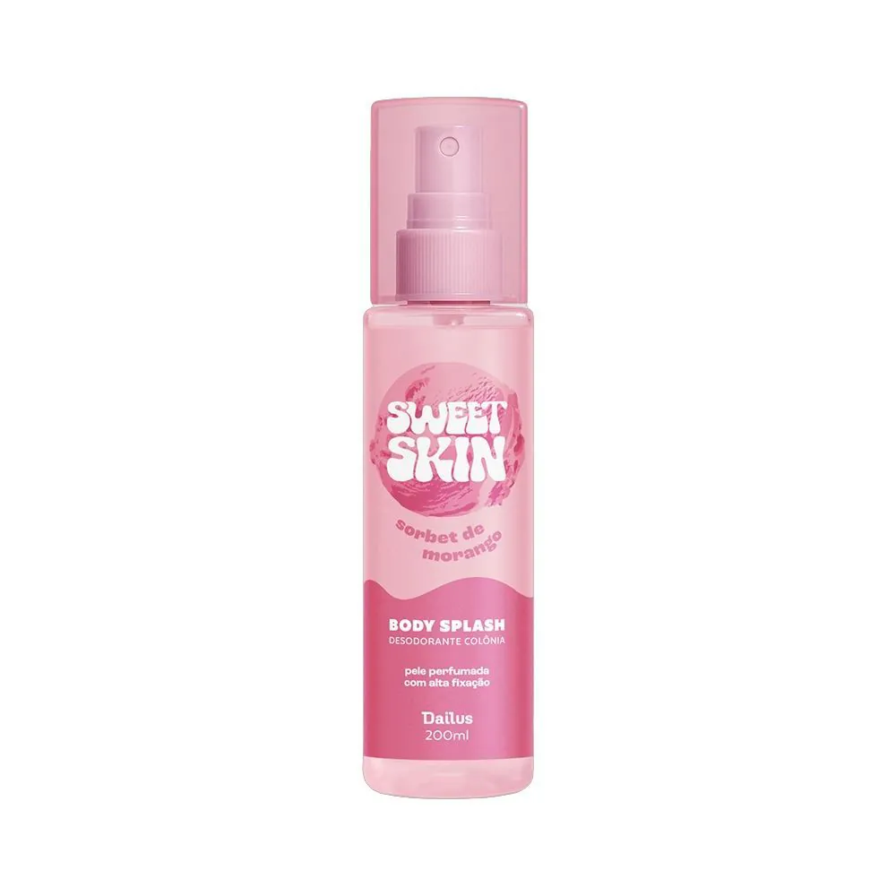 Body Splash Dailus Sweet Skin 200Ml - Sorbet de Morango