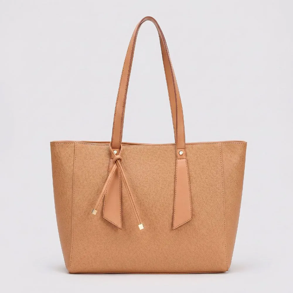 Bolsa Feminina Tote Bag com Alça Alongada Alice Palucci Bege
