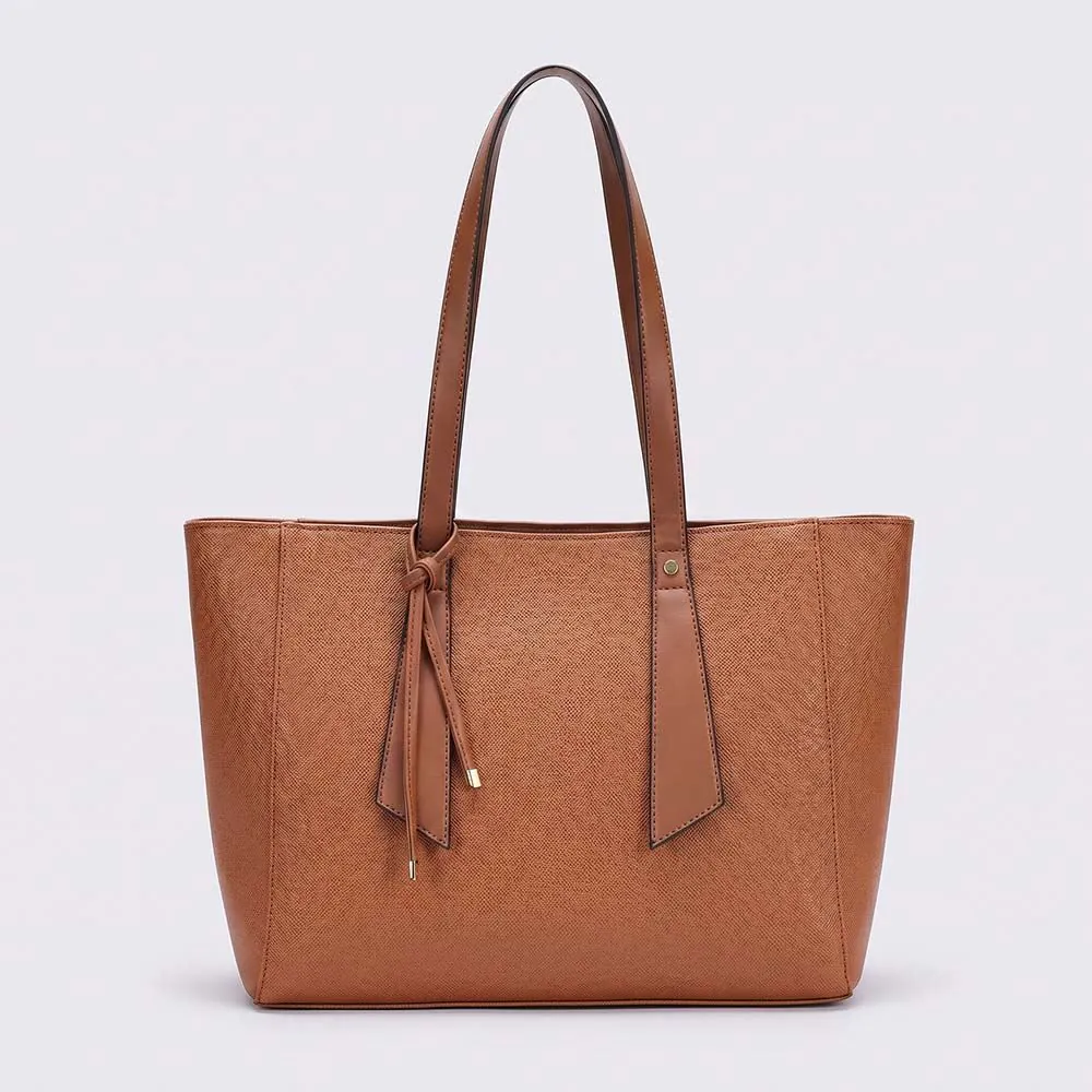 Bolsa Feminina Tote Bag com Alça Alongada Alice Palucci Marrom