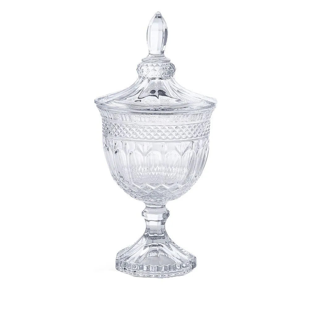 Bomboniere com Pé de Vidro Patrícia Hauskraft 11,5Cm - Transparente