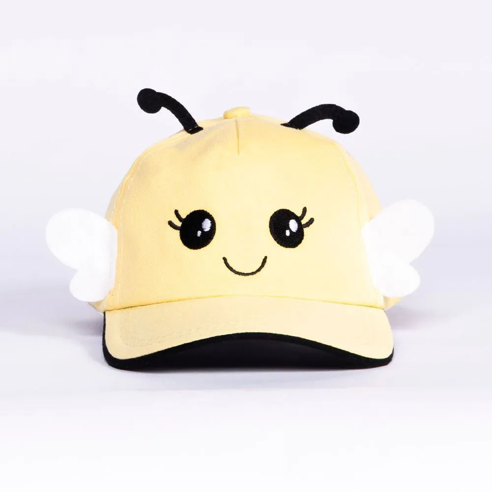 Boné Infantil Menina 1 a 3 Anos Abelha Yoyo Kids - Amarelo