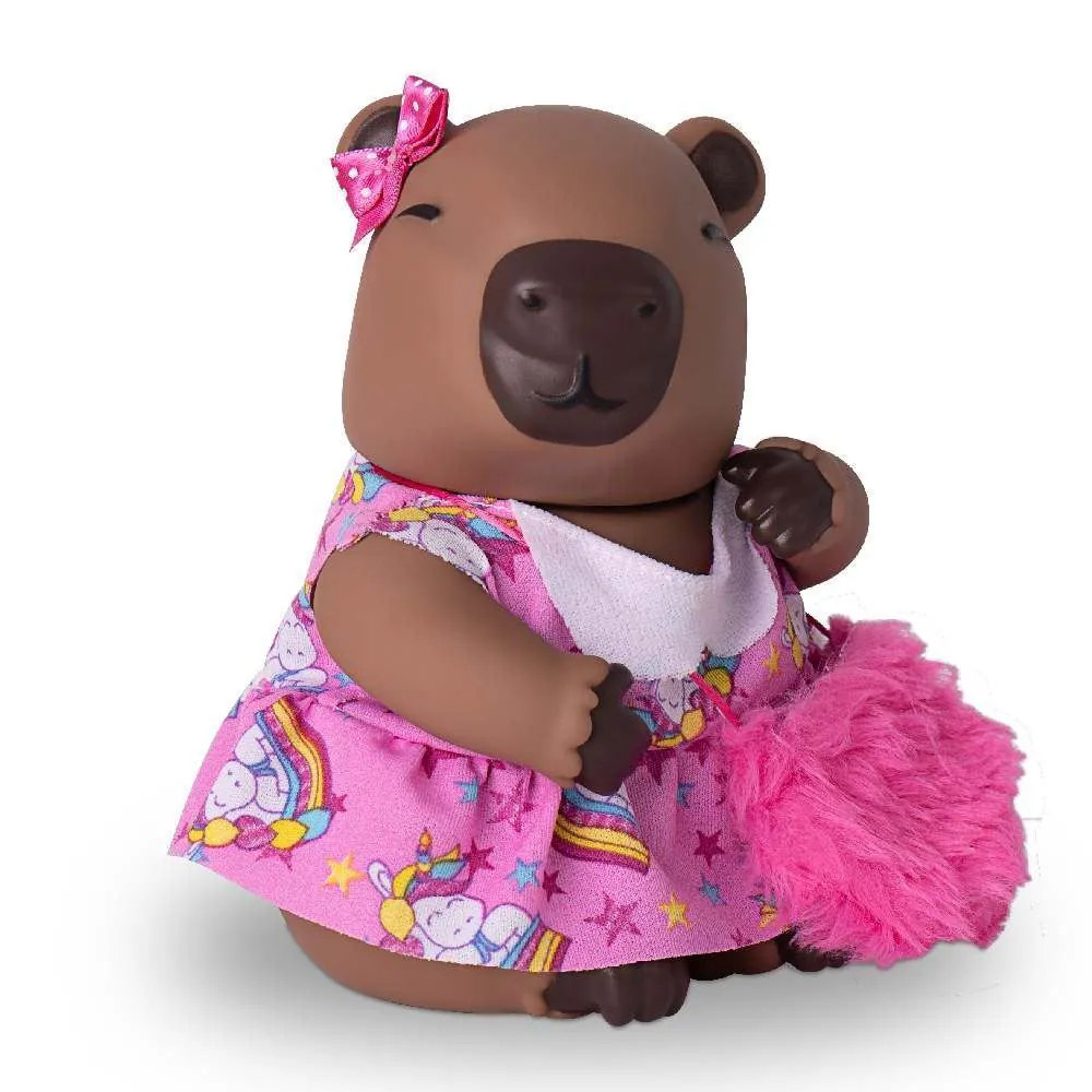 Boneco Capivara com Vestido Divertoys - 8385