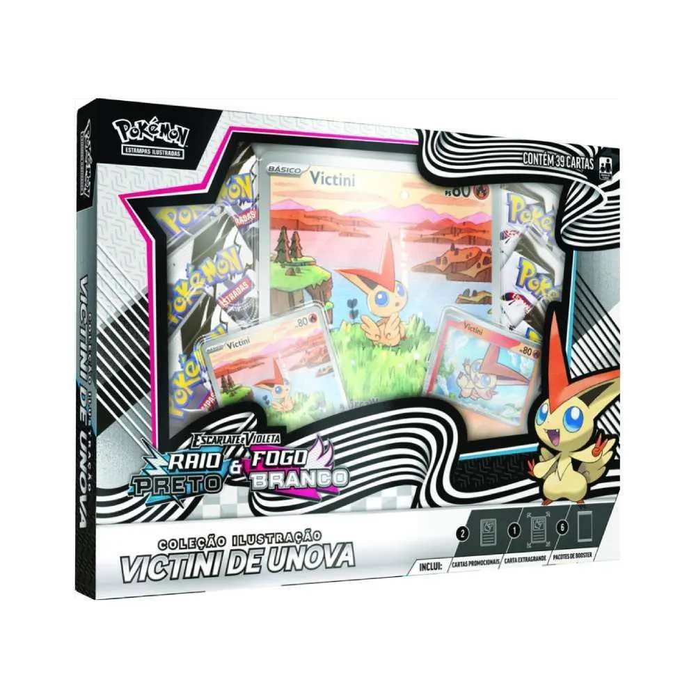 Box Pokémon Ev10.5 Fogo Branco e Raio Preto Copag - 35909