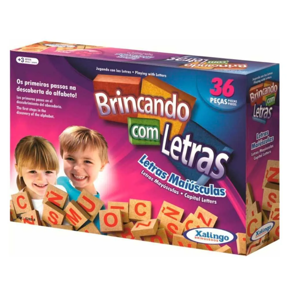 Brincando com Letras Maiúsculas 36 Peças Xalingo - 5269.8