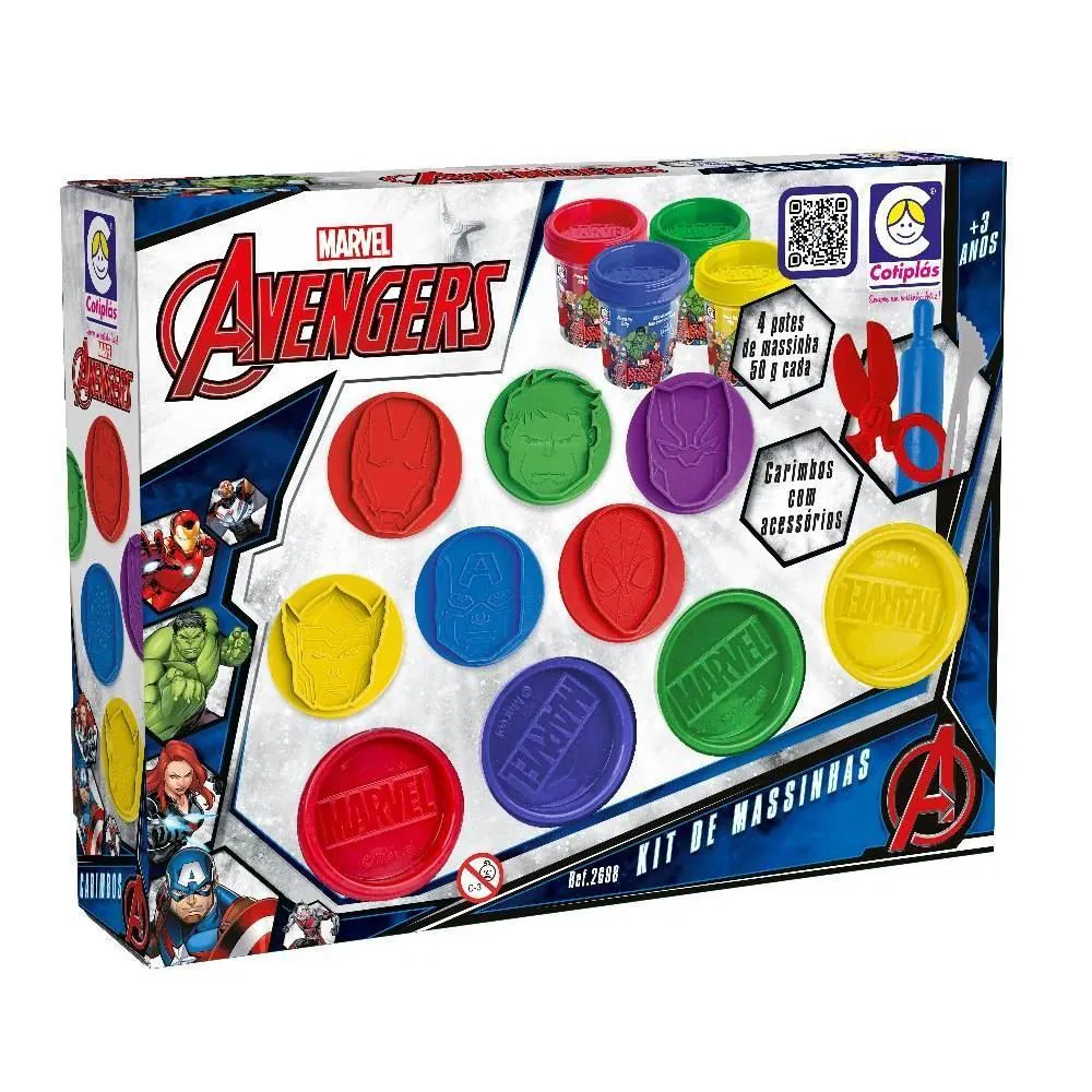 Brinquedo Massinha Marvel Avengers Cotiplás - 2698
