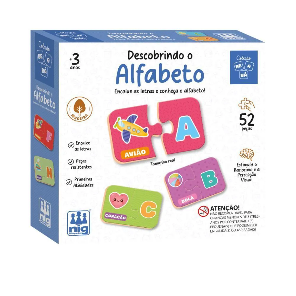 Jogo Descobrindo o Alfabeto 52 Peças Nig - 421