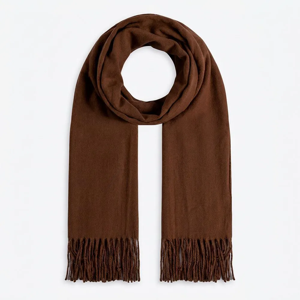 Cachecol Feminino em Tricot com Franja Boby Blues Cafe