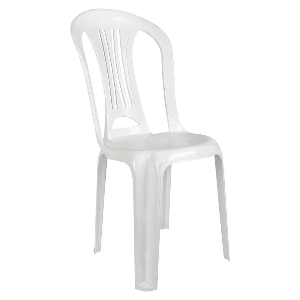 Cadeira Plástica Empilhável Bistro Mor Suporta até 182Kg - Branco