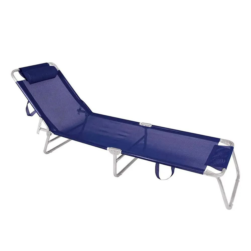 Cadeira de Praia Azul Espreguiçadeira Alumínio Mor até 100 kg - 2701