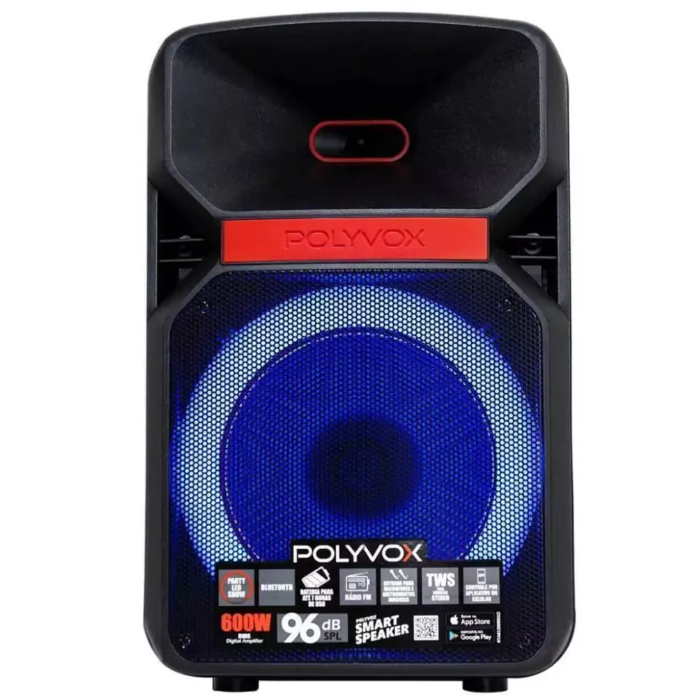 Caixa de Som Acústica Polyvox Xc812 600W