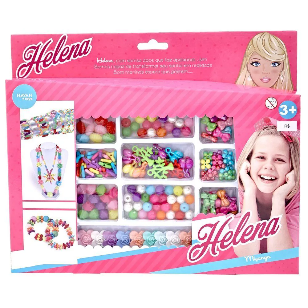 Caixa Média de Miçangas Helena Toys - HBR0384