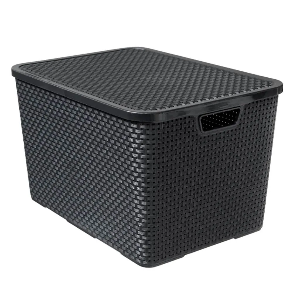 Caixa Organizadora com Tampa Rattan Arqplast - 20L