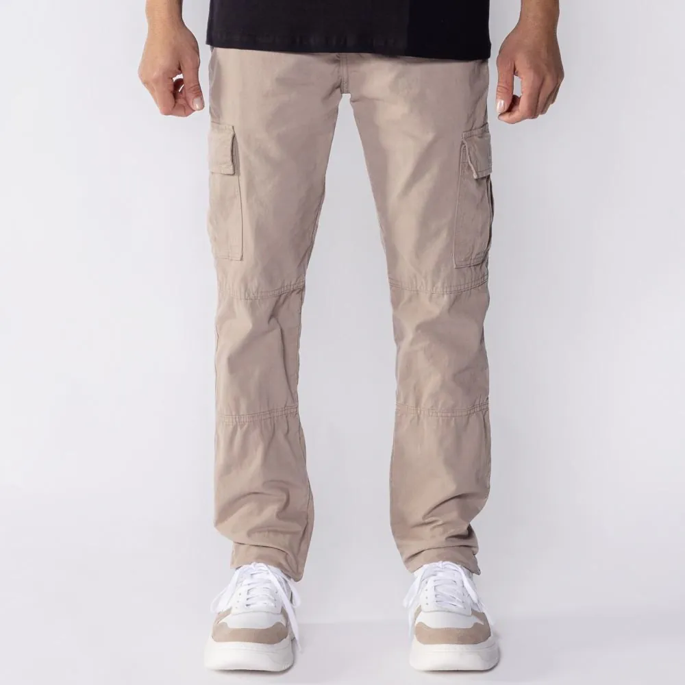 Calça Cargo Masculina de Sarja Marc Alain Caqui